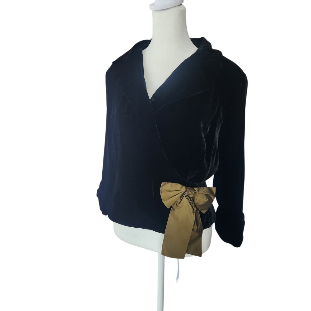 Options by Shani Black VTG Velvet Silk Blend Top 8 effortless glam luxury